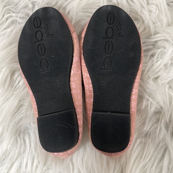 BEBE Girls Ballerina Flats Pink Slip On Shoes Size 8 New - Picture 10 of 11